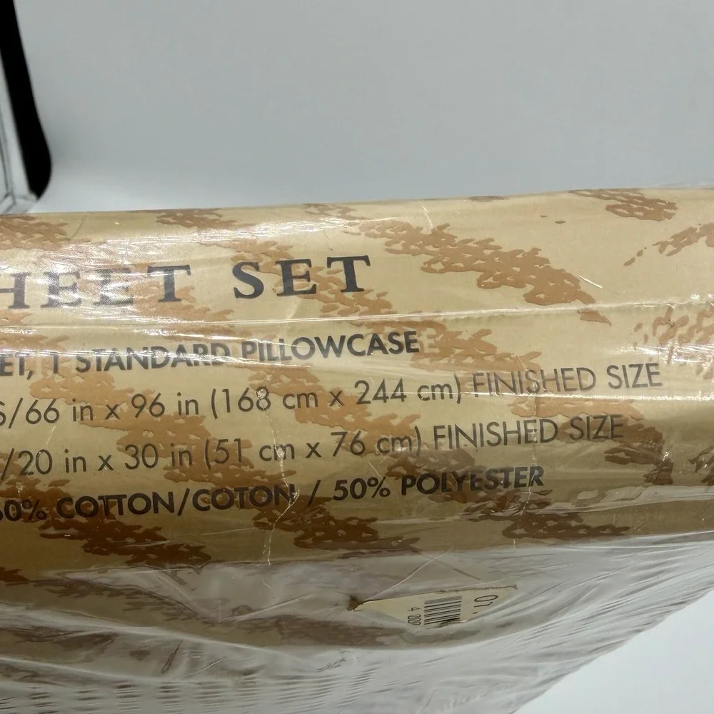 NEW Vintage Animal Print BILL BLASS Springmaid 200 Ct Percale Twin Sheet Set